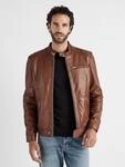 Bikerjacke JCC "MCL-23", Herren, Gr. XL, braun (cognac), Obermaterial: 100%