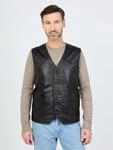 Lederweste JCC "Pramo 2", Herren, Gr. L, schwarz, Obermaterial: 100% Lammleder;