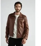 Lederjacke JCC "51195", Herren, Gr. 56, braun (cognac), Oberstoff: 100% Lammleder;