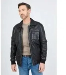Blouson JCC "Karlstad", Herren, Gr. L, schwarz, Obermaterial: 100% Leder Schaf;