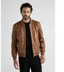 Blouson JCC "6010092-2", Herren, Gr. M, braun (cognac), Obermaterial: 100% Leder