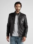 Bikerjacke JCC "1101019-2", Herren, Gr. 3XL, braun, Obermaterial: 100% Leder Lamm.