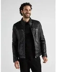 Lederjacke JCC "40700", Herren, Gr. 50, schwarz, Obermaterial: 100% Lammnappa;
