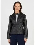 Lederjacke JCC "870041", Damen, Gr. XL, schwarz, Oberstoff: 100% Lammleder....