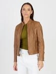 Bikerjacke JCC "Cabira", Damen, Gr. 40, braun, Oberstoff: 100% Lammleder; Futter: