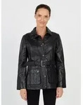 Bikerjacke JCC "R6382", Damen, Gr. 38, schwarz, Obermaterial: 100% Lammleder; Futter: