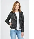 Bikerjacke JCC "8167", Damen, Gr. 44, schwarz, Obermaterial: 100% Lammleder; Futter: