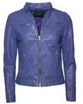 Lederjacke JCC "8006", Damen, Gr. XL, blau, Oberstoff: 100% Lammnappa; Futter: 65%
