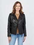 Bikerjacke JCC "7080", Damen, Gr. 36, schwarz, Obermaterial: 100% Schafsleder;