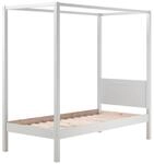 Vipack Himmelbett "Pino, Kiefer massiv wei&szlig; lackiert, Made in Europe, zeitloses