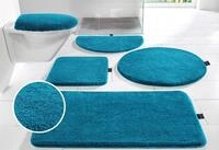 Badematte BRUNO BANANI "Lana Standard, Badvorleger, Badezimmer Teppich" Gr. 1, blau