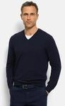 Strickpullover OLYMP "OLYMP Casual Strick", Herren, Gr. XXL, marine, 100% Schurwolle,