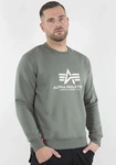 Sweatshirt ALPHA INDUSTRIES "Basic Sweater", Herren, Gr. M, gr&uuml;n (vintage gr&uuml;n),