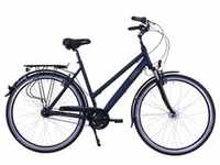 Cityrad HAWK BIKES "Lady Deluxe" Fahrräder Gr. 53 cm, 28 Zoll (71,12 cm), blau...