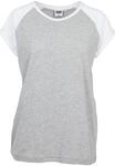 URBAN CLASSICS Kurzarmshirt "Urban Classics Damen Ladies Contrast Raglan Tee" 1 Stk.