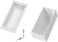 OTTOFOND Badewanne "Set K&ouml;rpferformbadewanne" H&ouml;he 58 cm 1700/700 mm,