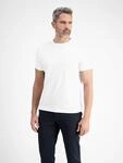 T-Shirt LERROS "Klassisches Rundhals T-Shirt", Herren, Gr. L, wei&szlig;, 100% Baumwolle,