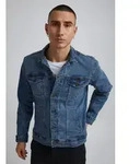 Jeansjacke BLEND "Jeansjacke BHNaril", Herren, Gr. XL, grau (denim middle blau),
