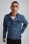 Jeansjacke BLEND "Jeansjacke BHNaril", Herren, Gr. XL, grau (denim middle blau),