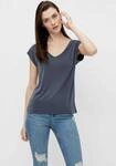 Kurzarmshirt PIECES "PCKAMALA TEE NOOS BC", Damen, Gr. S, blau (ombre blau), Single