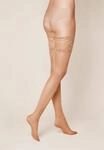 Halterlose Feinstr&uuml;mpfe KUNERT "Halterloser Satin Look 20", Damen, Gr. M, braun