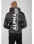 Kapuzensweatshirt ALPHA INDUSTRIES "BACK PRINT HOODY", Herren, Gr. 3XL, schwarz
