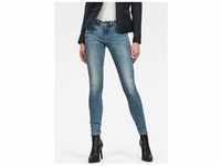 Skinny-fit-Jeans G-STAR RAW "Midge Zip Mid Skinny" Gr. 27, Länge 32, blau (lt