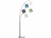 Stehlampe FISCHER & HONSEL "Annecy" Lampen Gr. Höhe: 180 cm, grau (nickelfarben)