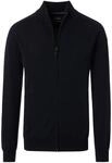 Strickjacke CASAMODA "CASAMODA Strickjacke uni", Herren, Gr. XL, schwarz, 100%