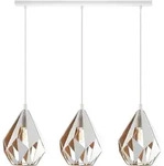 EGLO Pendelleuchte "CARLTON 1", gold (wei&szlig;, goldfarben), 3, Leuchten, H&auml;ngeleuchte,