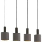 EGLO H&auml;ngeleuchte "CONCESSA 1 Pendellampe, Stahl, Textil, E27, IP20, Esstischlampe,