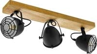 EGLO Deckenspot "GATEBECK", braun (schwarz, braun), 3, H: 20,5cm, Leuchten,