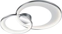 TRIO LEUCHTEN LED Deckenleuchte "Granada", grau (chromfarben), 1, H: 9cm, 1 Stk.,