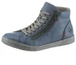 Schn&uuml;rboots RIEKER, Damen, Gr. 41, blau (stahlblau), Lederimitat, unifarben,...
