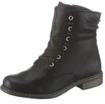 Schn&uuml;rboots RIEKER, Damen, Gr. 41, schwarz, Lederimitat, Schuhe Schn&uuml;rboots,