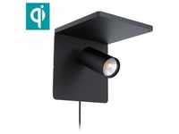 Wandleuchte EGLO "CIGLIE" Lampen schwarz LED Wandleuchten QI-charger