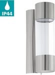 EGLO Wandleuchte "ROBLEDO Wandlampe, Edelstahl und Kunststoff, IP44, Au&szlig;enlampe,