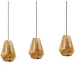 EGLO Pendelleuchte "CHIAVICA", grau (messingfarben), 3, Leuchten, H&auml;ngeleuchte,