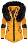 Navahoo Winterjacke "Nirvana" mit Kapuze edle Steppjacke m. schwarzem Kunstpelzkragen