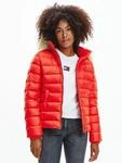 Tommy Jeans Daunenjacke "BASIC HOODED DOWN JACKET" mit Kapuze mit Fellimitat an...