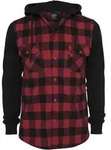URBAN CLASSICS Langarm-Poloshirt "Urban Classics Herren Hooded Checked Flanell Sweat