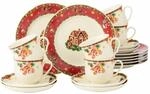 Geschirr-Set SELTMANN WEIDEN "Kaffeeservice Marieluise Weihnachtsnostalgie 18er Set