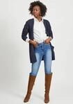 Cardigan VILA "VIRIL OPEN L/S KNIT CARDIGAN - NOOS", Damen, Gr. M, blau (total