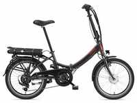 E-Bike TELEFUNKEN "Kompakt F810" E-Bikes Gr. 33 cm, 20 Zoll (50,80 cm), grau