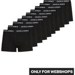 Boxershorts JACK & JONES "SOLID TRUNKS 10 PACKS", Herren, Gr. XXL, schwarz, Jersey, Boxershorts JACK & JONES "SOLID TRUNKS 10 PACKS", Herren, Gr. XXL, schwarz, Jersey,