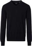 Strickpullover CASAMODA "CASAMODA Pullover uni", Herren, Gr. L, schwarz, 100%