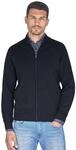 Strickjacke CASAMODA "CASAMODA Strickjacke uni", Herren, Gr. XL, blau (dunkelblau),