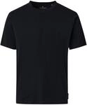 T-Shirt CASAMODA "CASAMODA T-Shirt uni", Herren, Gr. S, schwarz, 100% Baumwolle,