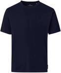 T-Shirt CASAMODA "CASAMODA T-Shirt uni", Herren, Gr. L, blau (dunkelblau), 100%