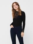 ONLY Spitzenshirt "ONLTILDE L/S HIGH NECK LACE TOP JRS" Viskosemischung, mit...